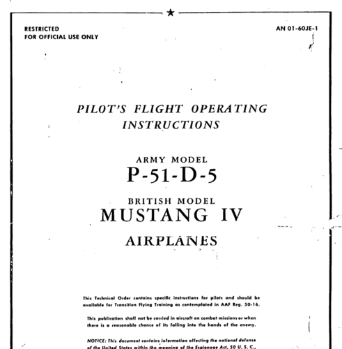 More information about "P-51-D-5 Pilot's Flight Operating Instructions"